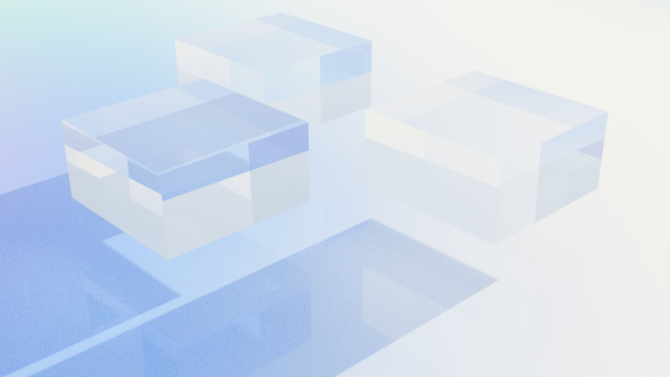 Abstract image of transparent cuboid objects